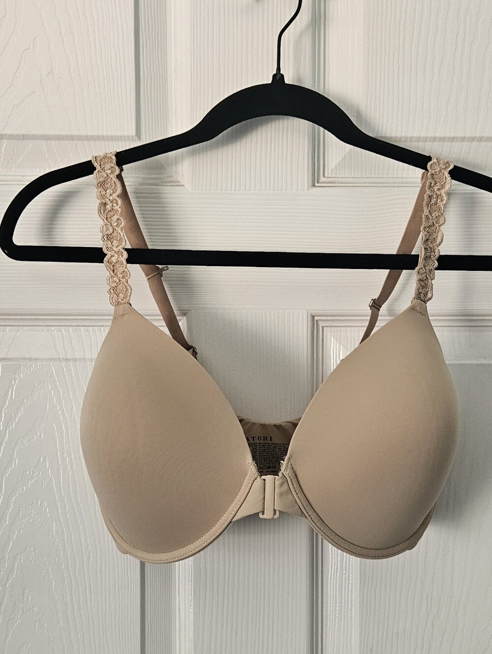 Natori Pure Luxe Convertible Front Close Contour Underwire Bra 34DDD Lace Straps